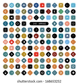 Vector Retro Arrows Set