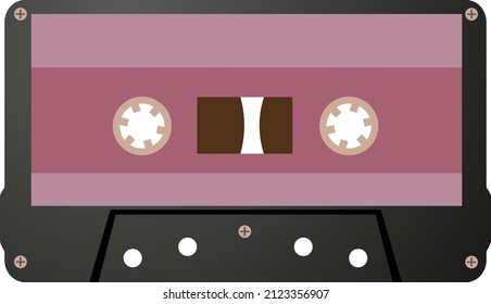 Vector retro audio cassette isolated on a white background