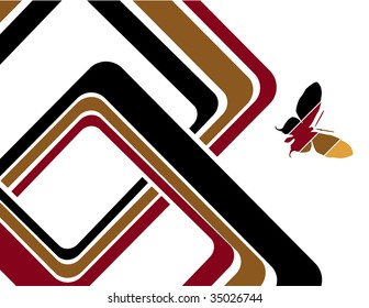 the vector retro background