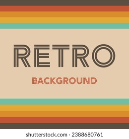 Vector retro background 60s 70s colorful stripes vintage colors