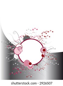 vector retro background with circles