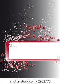 vector retro background with circles and a frame with space for text