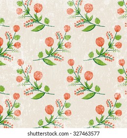 Vector retro background with floral ornament