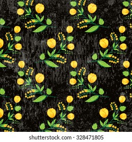 Vector retro background with floral ornament