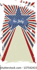Vector retro background for Independence Day and other events
