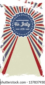 Vector retro background for Independence Day and other events