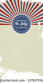 Vector retro background for Independence Day and other events