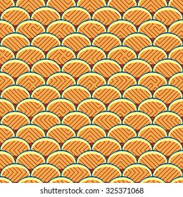 Vector retro background in modern ikat pattern. yellow Seamless pattern