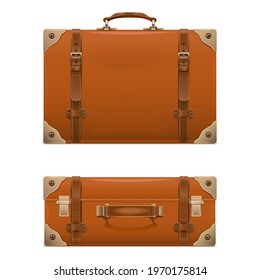 Vector Retro Baggage Icons isolated on white background