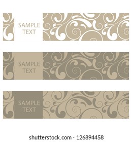 Vector retro banners with ornaments