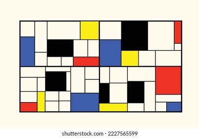 Vector retro Bauhaus de stijl brochure  booklet cover design template.