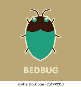 Vector Retro Bedbug Illustration 