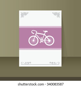 vector retro bicycle vintage card design 