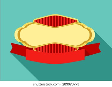 Vector retro billboard flat illustration
