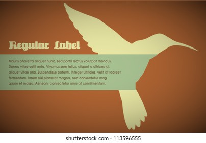 Vector Retro Bird Silhouette