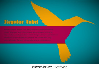 Vector Retro Bird Silhouette