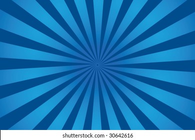 Vector Retro Blue Sunburst