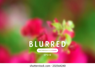 Vector retro blurred unfocused photographic background. Summer flowers