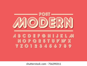 Vektorgrafik von Retro-Schrift und -Alphabet