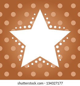 vector retro brown star
