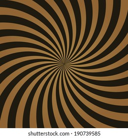 Vector retro brown sunburst 