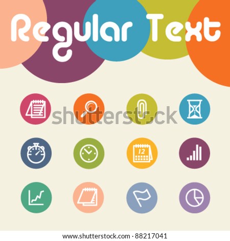 Vector Retro Business Icon Set