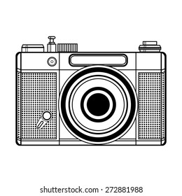 Vector retro camera