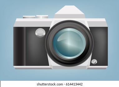vector retro camera