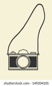 vector of retro camera icon
