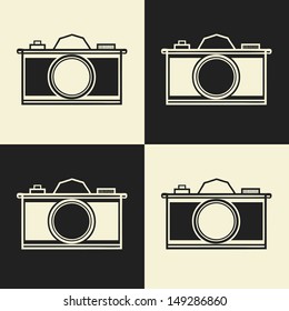 vector of retro camera icon