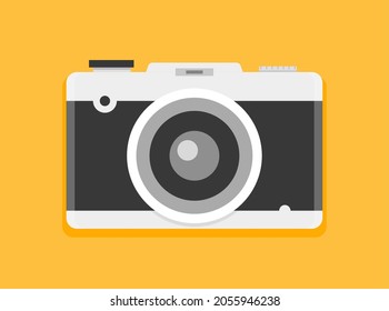 Vector retro camera photo film vintage old photography. Retro camera device illustration icon