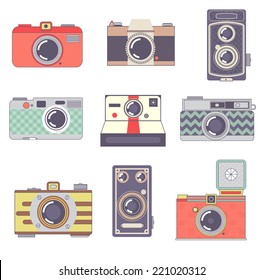 Vector  Retro Cameras