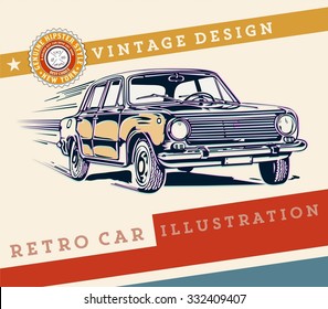 Vector. Retro car design