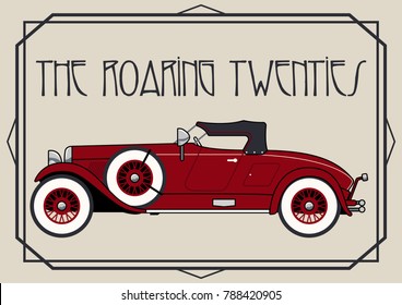 Vector Retro Car From The Roaring Twenties