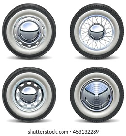 Ruedas de vehículos catadióptricos vectores