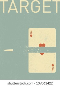 vector retro card illustration