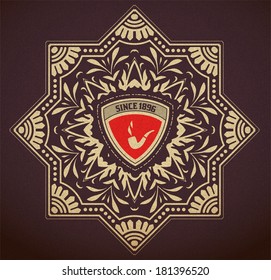 Vector. Retro card. Organized by layers