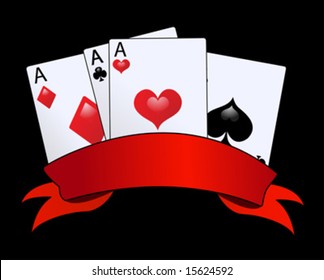 vector retro card suits