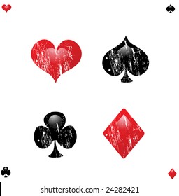vector retro card suits