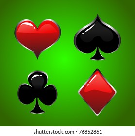 vector retro card suits