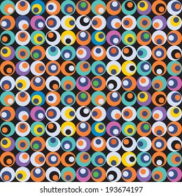 Vector retro circle seamless pattern. Eps10