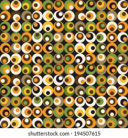 Vector retro circle seamless pattern. Eps10