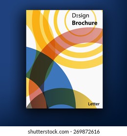 Vector retro circles brochure / booklet cover design templates collection.