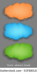 Vector retro clouds set. Elements for your design, magazines, brochures. Eps10