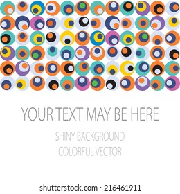 Vector retro color circle card template. Eps10