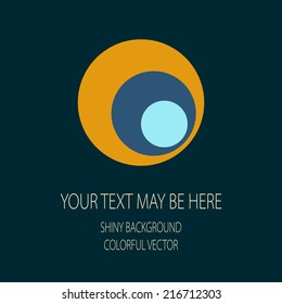 Vector retro color circle card template. Eps10