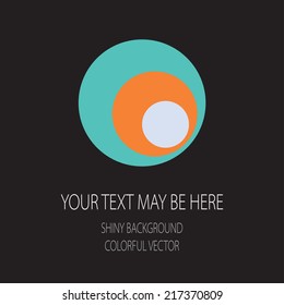Vector retro color circle card template. Eps10