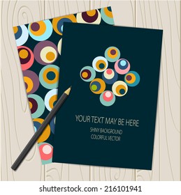 Vector retro color circle  corporate identity template. Eps10