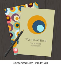 Vector retro color circle  corporate identity template. Eps10