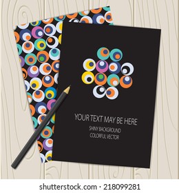 Vector retro color circle  corporate identity template. Eps10